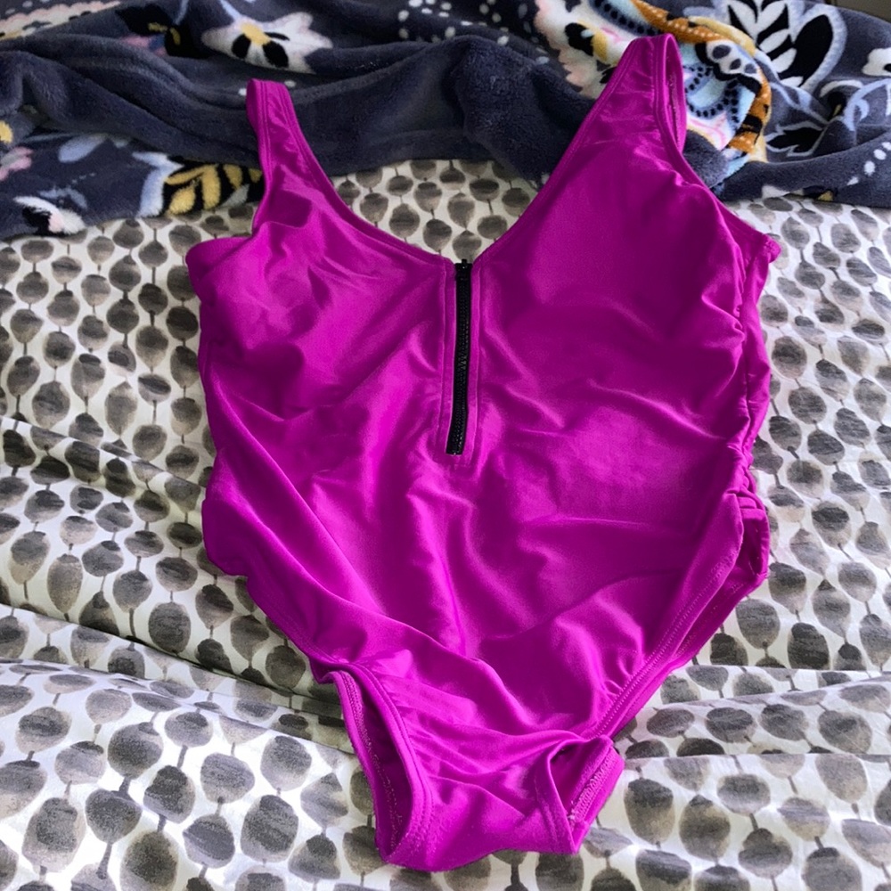 Low back one piece swimsuit